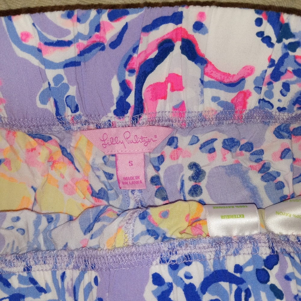 Lily Pulitzer Summer Floral Flared Pants Size S - Picture 4 of 6
